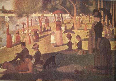 Georges Seurat Sunday Afternoon on the island of the Grande Jatte (nn03) France oil painting art